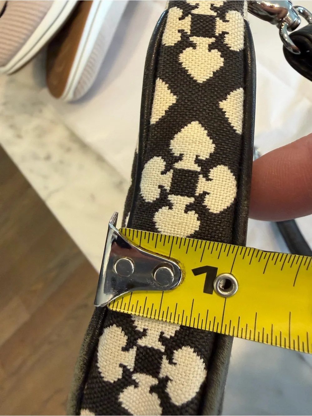 Kate Spade black, pink & white wristlet.